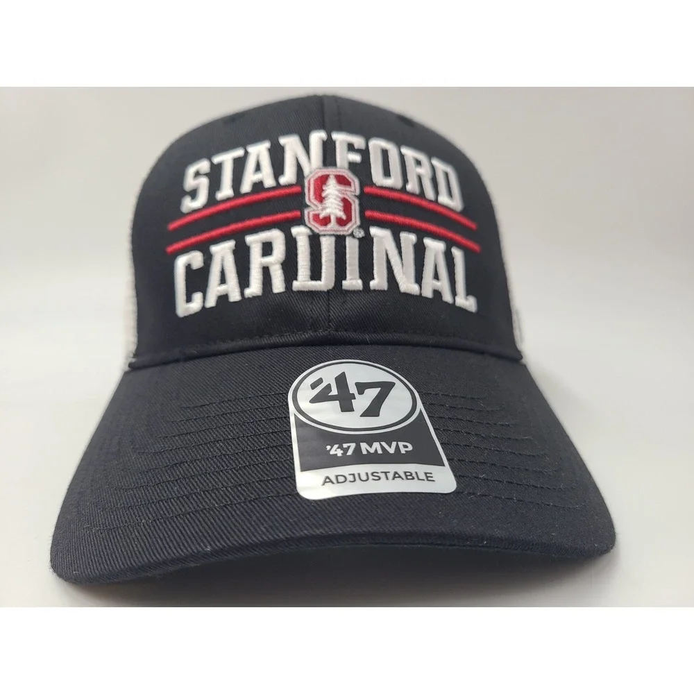 Stanford University Cardinal 47 Brand MVP Mesh Trucker Snapback Hat Cap Men NCAA